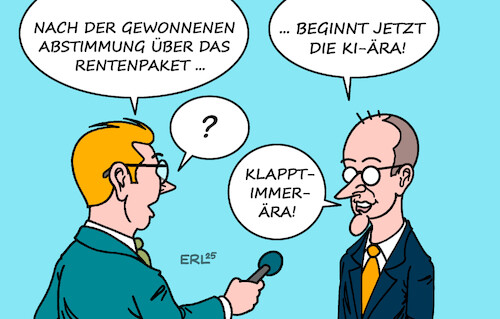 Cartoon: Wort des Jahres (medium) by Erl tagged politik,sprache,wort,des,jahres,2025,ki,ära,abstimmung,bundestag,rentenpaket,kanzlermehrheit,regierung,merz,karikatur,erl,politik,sprache,wort,des,jahres,2025,ki,ära,abstimmung,bundestag,rentenpaket,kanzlermehrheit,regierung,merz,karikatur,erl