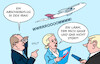 Cartoon: Abschiebefluglärm (small) by Erl tagged politik,afd,rechtsextremismus,gefahr,demokratie,dobrindt,härte,asylpolitik,abschiebeflüge,weidel,interview,lärm,karikatur,erl