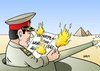 Cartoon: Ägypten (small) by Erl tagged ägypten,militär,militärputsch,sturz,mursi,muslimbruder,islam,demokratie,normalität,aufstand,feuer,kampf,fahrplan,panzer,pyramide
