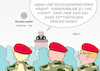 Cartoon: AKK Truppenbesuch (small) by Erl tagged politik,bundeswehr,verteidigungsministerin,annegret,kramp,karrenbauer,truppenbesuch,neigung,fettnäpfchen,karikatur,erl