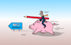 Cartoon: Auf Sparkurs (small) by Erl tagged politik,eu,finanzen,geld,haushalt,deutschland,nettozahler,geberland,merz,sparkurs,sparschwein,rotstift,karikatur,erl