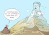 Cartoon: Begegnung auf Augenhöhe (small) by Erl tagged politik,bundeskanzler,olaf,scholz,besuch,china,xi,jinping,größe,unterschied,berg,maulwurfshügel,maulwurf,karikatur,erl