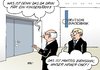 Cartoon: Bundesbank (small) by Erl tagged bundesbank,chef,weber,rückzug,neu,weidmann,ziehsohn,mutti,kanzlerin,merkel,kind,lärm,kinderlärm