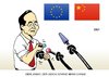 Cartoon: China Pressefreiheit (small) by Erl tagged china,wen,jiabao,besuch,eu,brüssel,journalisten,fragen,verbot,pressekonferenz,presse,pressefreiheit,zeitung,medien,menschenrechte