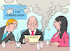 Cartoon: Deutschland beim EU-Gipfel (small) by Erl tagged politik,eu,gipfel,klima,klimaschutz,aus,verbrennungsmotoren,verbrenner,blockade,deutschland,fdp,fuels,bundeskanzler,olaf,scholz,karikatur,erl