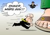 Cartoon: FDP (small) by Erl tagged fdp,parteitag,vorsitzender,philipp,rösler,spitzenkandidat,rainer,brüderle,angriff,grüne,spd,rot,grün,würgen