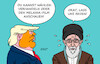 Cartoon: Fiese Erpressung (small) by Erl tagged politik,iran,chamenei,niederschlagung,proteste,usa,trump,drohung,gewalt,verhandlungen,film,melania,karikatur,erl