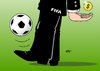 Cartoon: FIFA (small) by Erl tagged fifa,fußball,verband,korruption,blatter,joseph,präsident,wahl,wiederwahl,sumpf,schlammschlacht,hand,aufhalten,geld,dollar,euro