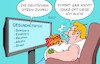 Cartoon: Gesundheitsstudie (small) by Erl tagged politik,gesundheit,studie,deutsche,sitzen,bewegung,ernährung,rauchen,alkohol,stress,fernsehen,fernsehsessel,sofa,couch,chips,bier,zigaretten,liegen,karikatur,erl