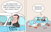 Cartoon: Jens Spahn wiedergewählt (small) by Erl tagged politik,fraktion,cdu,csu,jens,spahn,wiederwahl,fraktionsvorsitzender,pannen,auto,trabi,trabbi,karikatur,erl