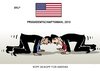 Cartoon: Kopf an Kopf (small) by Erl tagged tv duell obama romney usa präsident präsidentschaftswahl demokraten republikaner kopf rennen