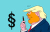 Cartoon: Lex Trump (small) by Erl tagged politik,usa,präsident,donald,trump,recht,des,stärkeren,reichtum,geld,drohung,erpressung,paragraf,dollar,karikatur,erl