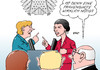 Cartoon: Merkel Wagenknecht (small) by Erl tagged bundestag,debatte,kanzleretat,abrechnung,regierung,cdu,csu,spd,opposition,bundeskanzlerin,angela,merkel,sahra,wagenknecht,die,linke,frauenquote,unternehmen,wirtschaft,skepsis,karikatur,erl