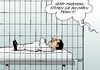Cartoon: Mubarak (small) by Erl tagged mubarak,prozess,ägypten,arabischer,frühling,niederschlagung,gericht,liege,tat,richter