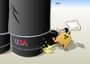 Cartoon: Nordkorea USA (small) by Erl tagged nordkorea,diktator,kim,jong,un,provokation,drohung,erstschlag,atomar,atomwaffen,atombombe,usa,bein,pinkeln,hund