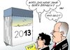 Cartoon: Rösler Steinbrück (small) by Erl tagged neujahr,jahr,2013,hoffnung,zukunft,glück,geld,fdp,vorsitzender,philipp,rösler,spd,kanzlerkandidat,peer,steinbrück