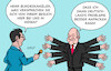 Cartoon: Scholz in Indien (small) by Erl tagged politik,bundeskanzler,scholz,besuch,indien,deutschland,probleme,anpacken,hände,arme,göttin,kali,karikatur,erl