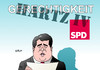 Cartoon: SPD (small) by Erl tagged spd,sozialdemokratie,partie,werte,solidarität,gerechtigkeit,altlast,schatten,agenda,2010,hartz,iv,wähler,verlust,umfragetief,sigmar,gabriel,karikatur,erl