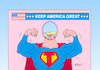 Cartoon: Superman (small) by Erl tagged illustration,politik,usa,präsident,donald,trump,rechtspopulismus,nationalismus,rassismus,lügen,spaltung,handelskrieg,recht,des,stärkeren,antritt,wahl,zweite,amtszeit,superman,karikatur,erl
