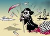 Cartoon: The last Battle (small) by Erl tagged libyen,gaddafi,kampf,schlacht,tod,sense,revolution,totenkopf,öl,welt,un,eu,nato,sanktionen