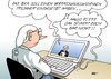 Cartoon: Trojaner (small) by Erl tagged trojaner,online,überwachung,bka,verfassung,verfassungswidrig,ccc,chaos,computer,club,pc,verdacht,vorwurf