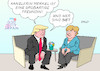 Cartoon: Trump Merkel (small) by Erl tagged politik,g20,treffen,industrienationen,schwellenländer,weltpolitik,klima,handel,usa,präsident,donald,trump,bundeskanzlerin,deutschland,angela,merkel,freundin,großartig,karikatur,erl