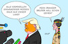 Cartoon: Trump Migration (small) by Erl tagged politik,usa,präsident,donald,trump,straftäter,einwanderer,abschiebung,bleiben,ureinwohner,amerika,karikatur,erl