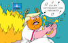 Cartoon: Trump NATO (small) by Erl tagged politik,usa,trump,schwächung,zerstörung,nato,enttäuschung,nero,rom,feuer,brandstiftung,karikatur,erl
