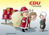 Cartoon: Überraschung! (small) by Erl tagged cdu partei parteitag bundeskanzlerin angela merkel weihnachtsmann nikolaus geschenke überraschung rentier schlitten allmacht führung