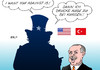 Cartoon: USA Erdogan (small) by Erl tagged türkei,is,kurden,pkk,angriff,luftangriff,präsident,erdogan,starker,mann,stark,stärke,neuwahlen,treffen,beratung,unterstützung,nato,usa,uncle,sam,auge,zudrücken,karikatur,erl