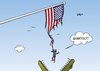 Cartoon: USA Fiskalklippe (small) by Erl tagged usa,haushalt,schulden,sparen,steuererhöhung,fiskalklippe,einigung,demokraten,republikaner,kompromiss,aufschub,flagge,krokodil,uncle,sam