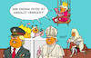 Cartoon: Verrückt (small) by Erl tagged politik,usa,präsident,trump,ukraine,verhandlung,russland,putin,verrückt,diktator,papst,sonnenkönig,nero,karikatur,erl
