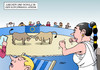 Cartoon: Wahl-Arena (small) by Erl tagged europawahl,eu,europa,wahl,fernsehduell,kandidaten,jean,claude,juncker,martin,schulz,wahlarena,stier,stierkampf,konservative,sozialisten,interesse