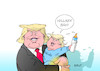 Cartoon: Wikileaks (small) by Erl tagged usa,präsident,donald,trump,sohn,wikileaks,karikatur,erl