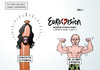 Cartoon: Wurst-Case-Szenario (small) by Erl tagged eurovision,song,contetst,conchita,wurst,österreich,russland,wladimir,putin,männlichkeit,worst,case,szenario,zwölf,null,punkte