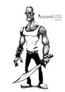 Cartoon: CARL Sunglases (small) by billfy tagged warrior,super,hero,cartoon,gaffity