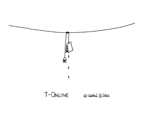 Cartoon: T-Online (medium) by waldah tagged provider,tee,wortspiel