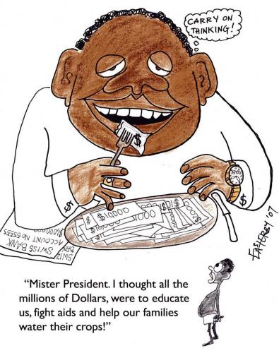 Cartoon: AFRICAN PROBLEMS (medium) by EASTERBY tagged corruption