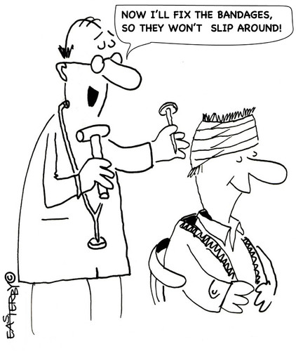 Cartoon: BAND AGE (medium) by EASTERBY tagged doctor,health