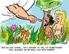 Cartoon: Adam and Eve in Paradise (small) by EASTERBY tagged adam and eve paradise