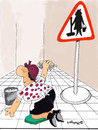 Cartoon: CleanerBeware (small) by EASTERBY tagged warning signs cleaners cleaning