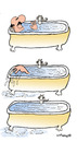 Cartoon: Drama in the bath (small) by EASTERBY tagged bathtime,drowning