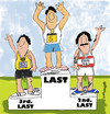 Cartoon: EVERYBODY IS A WINNER (small) by EASTERBY tagged sports rostrum prizes medals