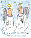 Cartoon: First Time (small) by EASTERBY tagged angels,heaven,death,dying