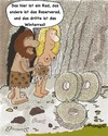 Cartoon: GERMAN WHEELS (small) by EASTERBY tagged stoneage,inventios