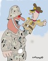Cartoon: MILITARY GLOVE PUPPET (small) by EASTERBY tagged military soldiers officers toys