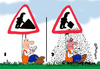 Cartoon: Road Signs 1 (small) by EASTERBY tagged road,works,signs