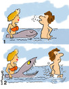 Cartoon: SMART SHARK (small) by EASTERBY tagged swimming vacation