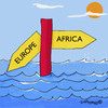 Cartoon: Welcome to Europe (small) by EASTERBY tagged asylumseekers immigants eupolitics racist
