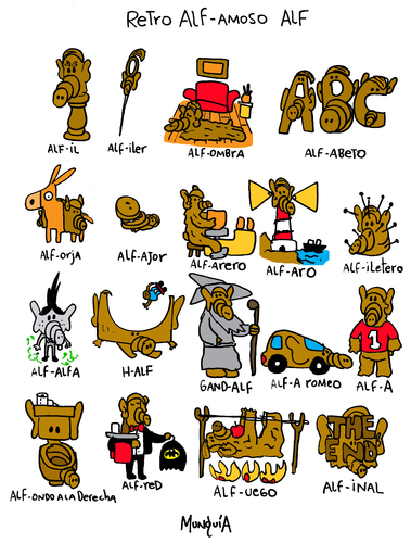 Cartoon: ALFamoso ALF (medium) by Munguia tagged alf,word,game,play,palabras
